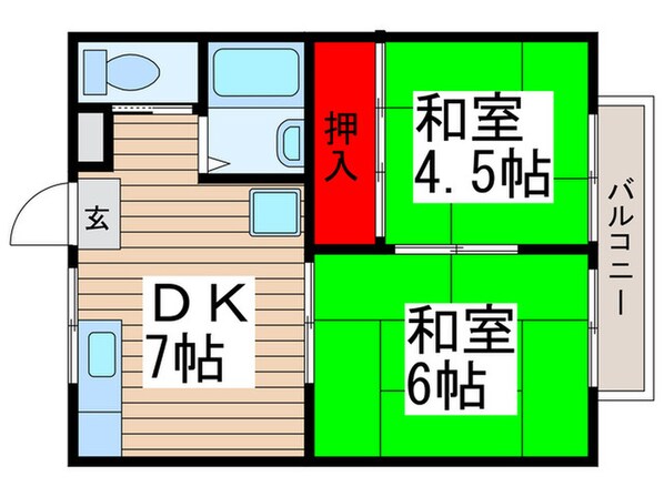 スカイハイツの物件間取画像